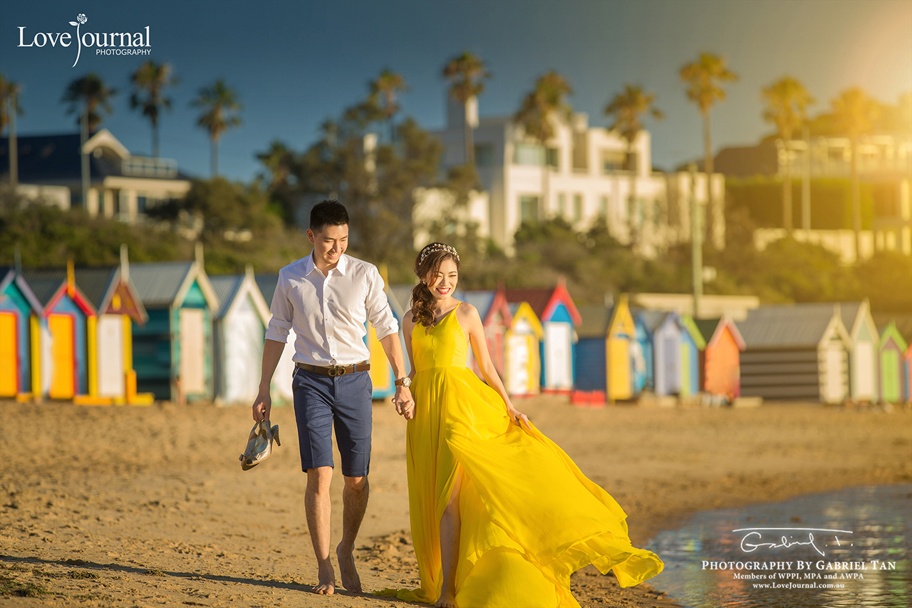 Brighton Beach Pre-wedding Photography