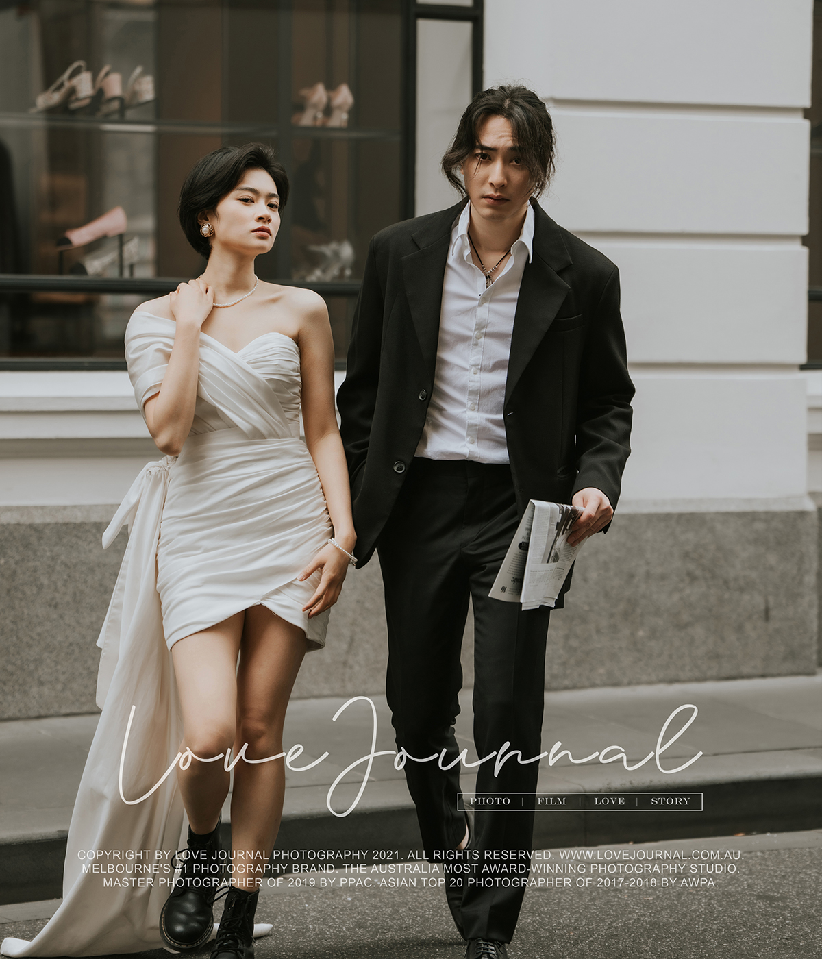 Melbourne Collins Street Pre-Wedding Photography 