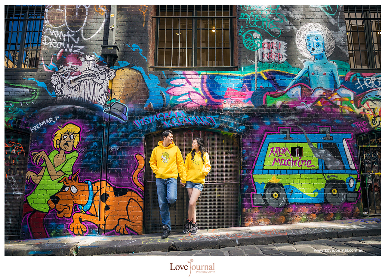 Graffiti Lane Pre-wedding Photography, Hosier Lane Pre-wedding Photography.
